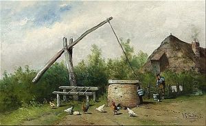 A Figure Near A Well by Jan Geerard Smits