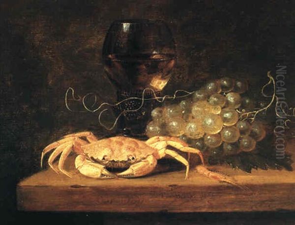 Still Life With A Crab, Grapes And A Wine Glass - view 1