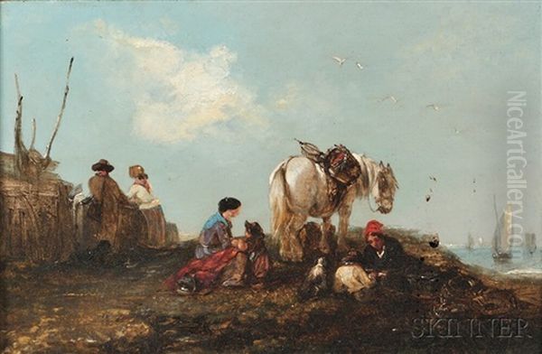 Travelers Resting Near The Shore - view 1