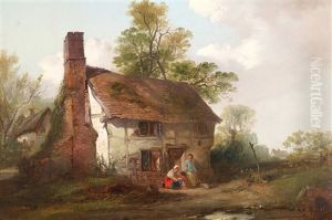 Cottage Scene by Edward Robert Smythe