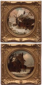 Winter Landscapes With Figures by Thomas Smythe