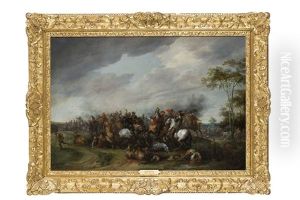 Escena De Batalla De Caballeria by Pieter Snayers
