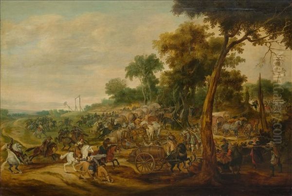 Broad Landscape With Equestrian Battle - view 1