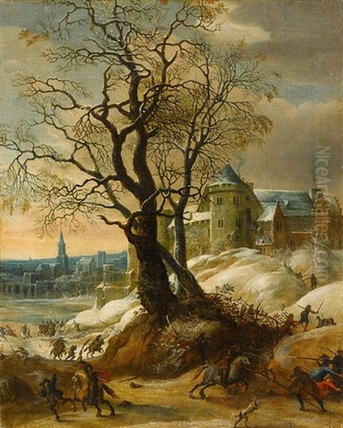 The Sacking Of A Village In Winter - view 1
