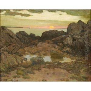 Untitled (seascape At Sunrise) by Henry Bayley Snell