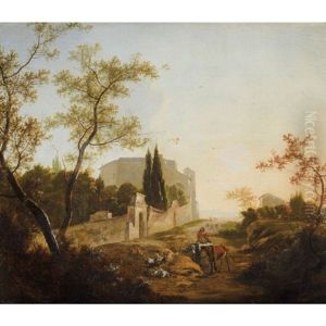 Paysage Avec Un Cavalier Pres D'une Villa by Jan Snellinck III