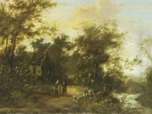 Bymiljo Vid Flod by Jan Snellinck III