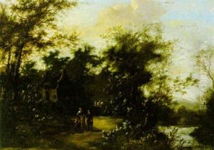 Bymiljo Vid Flod by Jan Snellinck III