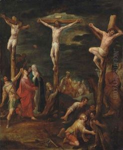 The Crucifixion With The Two Thieves by Jan Snellinck the Elder