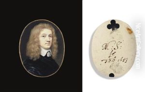 A Gentleman, In Black Gown, White Collar And Tassels, Long Curling Fair Hair A Gentleman, In Black Gown, White Collar And Tassels, Long Curling Fair Hair