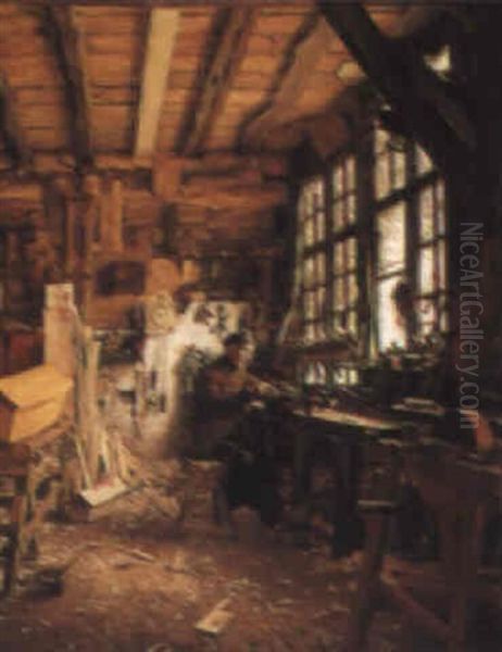 A Carpenter At Work - view 1
