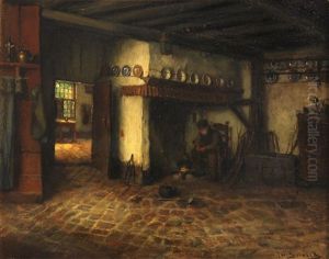 A Dutch Interior by Jacques (Jacob Cornelis) Snoeck