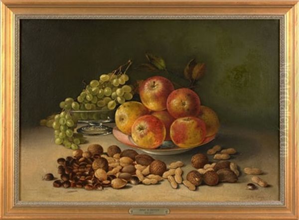 Still Life Of Fruit And Nuts On A Table - view 1