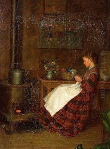 Mending Fireside by William Henry Snyder