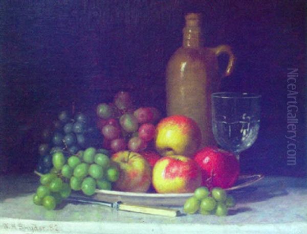 Fruit On A Plate With Jug And Wine Glass - view 1