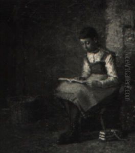 A Girl Reading by William Henry Snyder