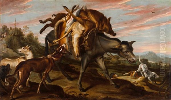 Mule Carrying The Spoils - view 1