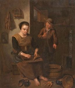 Kucheninterieur Mit Frau Und Kind by Peter (Petrus) Snyers