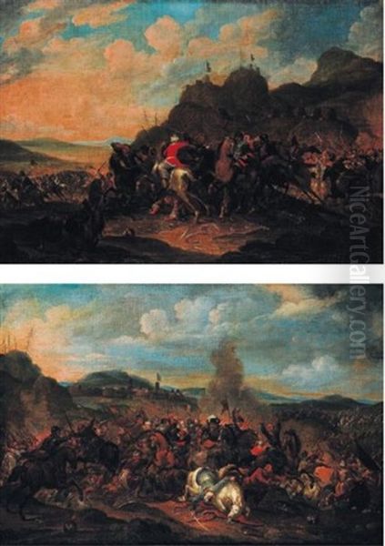 Combat Entre Les Turcs Et Les Chretiens (2 Works) - view 1