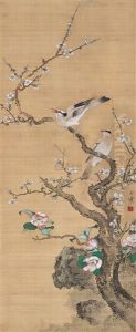 Plum Flower And Birds by Shizan So