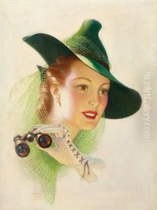 Pin Up With Binoculars