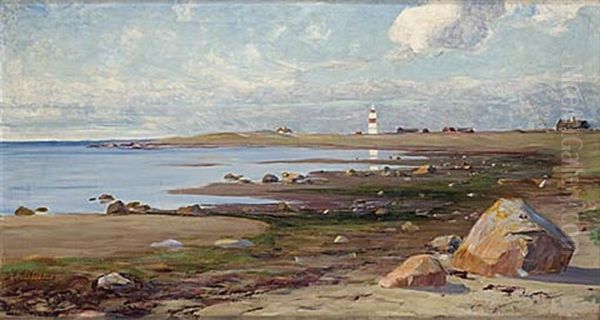 Kustlandskap Med Fyrtorn - view 1