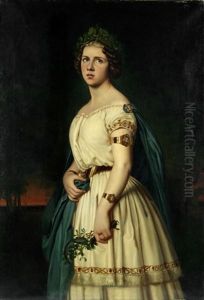 Portrait Of Jenny Lind As Norma by Olof Johan Soedermark