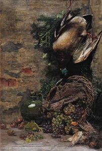 Untitled - Still Life With Grapes And Fowl by Camilla Sodoma