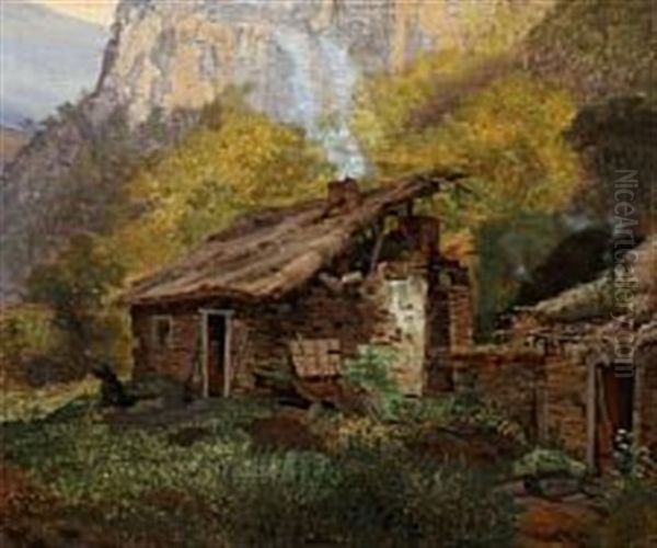 A Hut At The Foot Of A Mountain - view 1