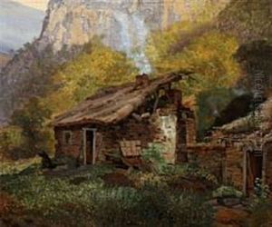 A Hut At The Foot Of A Mountain