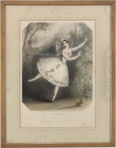 Carlotta Grisi In The Ballets Giselle And Peri by John Brandard