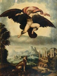 L'enlevement De Ganymede by Jan (Hans) Soens