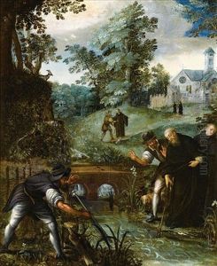Saint Benedict Retrieving The Blade Of The Woodcutter's Axe From The Water