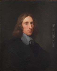 Portrait Of Richard Cromwell, Bust-length, In Black Costume With A White Lawn Collar by Gerard van Soest
