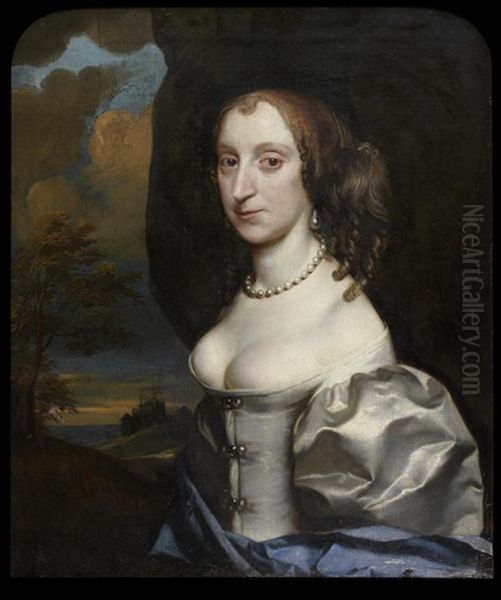 Portrait Of Lady Paget, Bust-length, In A Blue Dress - view 1