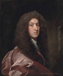 Portrait Of William, Lord Russell (1639-1683), Half-length, In A Red Coat And Wig by Gerard van Soest