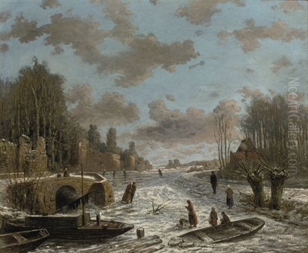 The Stadsbuitengracht In Winter, Utrecht - view 1
