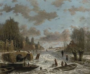 The Stadsbuitengracht In Winter, Utrecht The Stadsbuitengracht In Winter, Utrecht