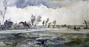 Landscape With Man Going Shooting by Robert Brandard