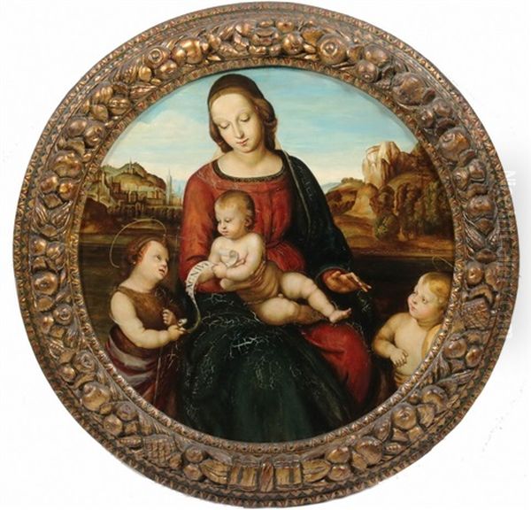 Grand Tour Period Rondel Of The Madonna With Child - view 1
