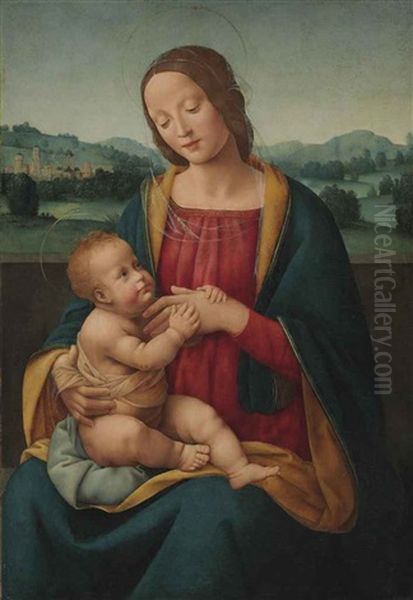 The Madonna And Child Before A Landscape - view 1