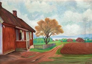 'sitpaa' - Maridalen (the House At Maridalen) by Harald Oscar Sohlberg