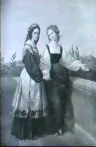 Die Beiden Leonoren (nach Goethes Tasso) by Carl Ferdinand Sohn