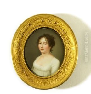 Portrait D"une Jeune Femme En Buste Vers La Gauche Presque De Face by Jean Francois Soiron