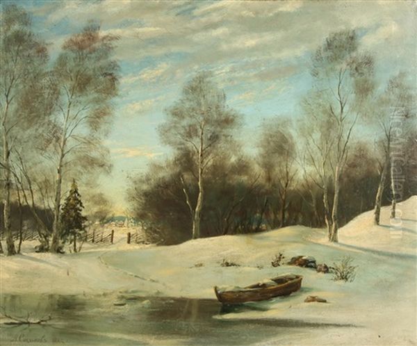 Winter Landscape At The Edge Of A Village - view 1