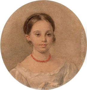 Portrait Of A Girl by Petr Fedorovich Sokolov