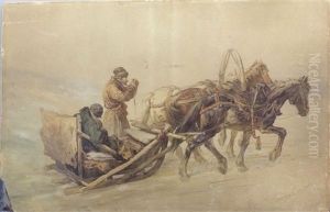 Le Traineau by Petr Petrovich Sokolov