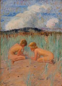 Children At The Beach by Venny Soldan-Brofeldt