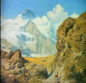 Ansicht Der Jungfrau by Alexander Jules Von Soldenhoff