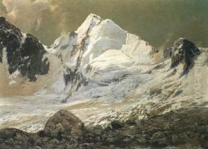 Blick Auf Den Piz Roseg by Alexander Jules Von Soldenhoff